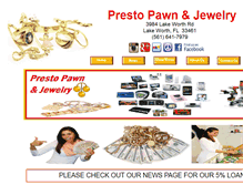 Tablet Screenshot of prestopawnandjewelry.com